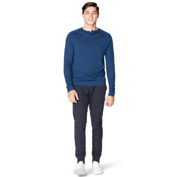 GOOD MAN BRAND Slim Fit Notch Neck Wool Sweater In Teal size XL 239$ - Picture 3 of 9